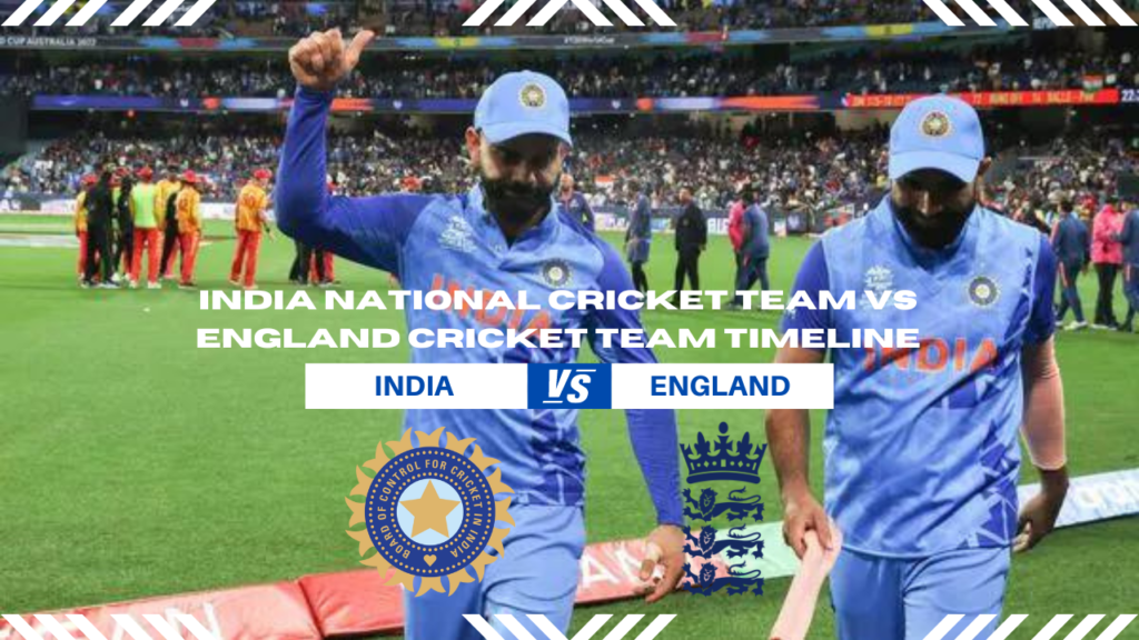 India National Cricket Team vs England Cricket Team Timeline